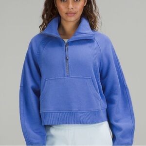 Lululemon scuba wild indigo crop pullover, size XS/S